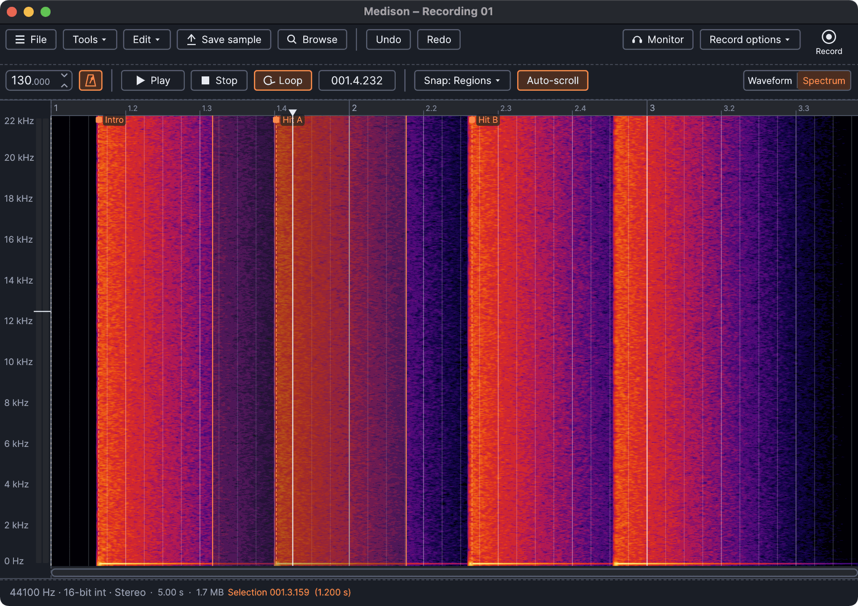Spectrum view